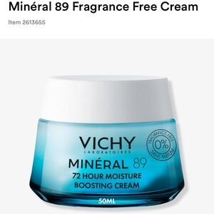 BRAND NEW Vichy Mineral 89 Moisture Boosting Cream Fragrance Free